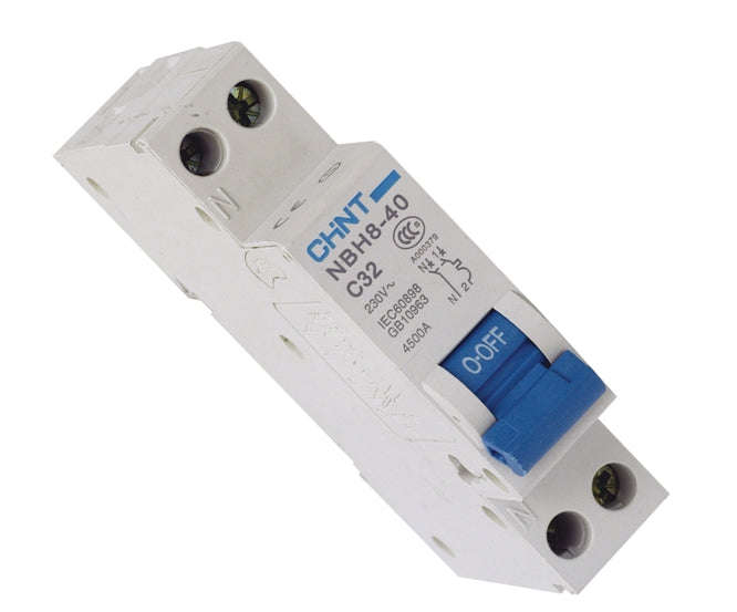 Mini circuit breaker 16a 1p+n- 4.5ka geyser nbh8-40-116