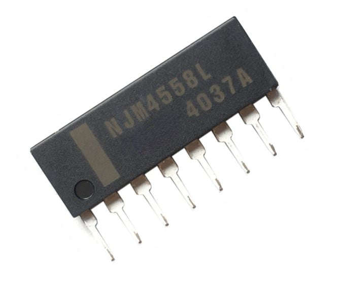 Dual high gain op-amp sip njm4558l