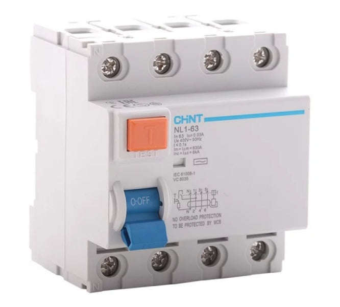 Earth leakage 4-pole 3ph+n 40a 30ma nl1-63-340