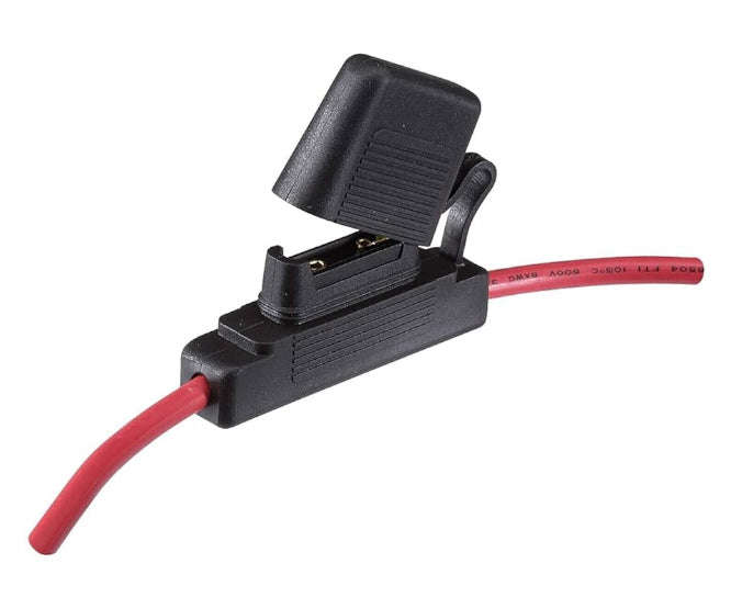 Maxi blade fuse holder in line with cover 10a 32vdc ato/atc f116-c
