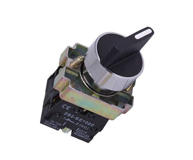 Rotary selector switch 22mm 2pos, 2no zb2-be101c