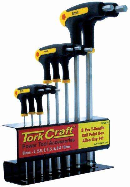 BALL POINT T HANDLE  8PC HEX ALLEN KEY SET