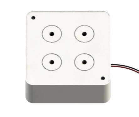Piezo siren dual-tone 12vdc 105.5x105.5 pb10610645-tcc12w