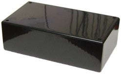 Abs enclosure molded black 197x114x 62 s50-bk-ribbed