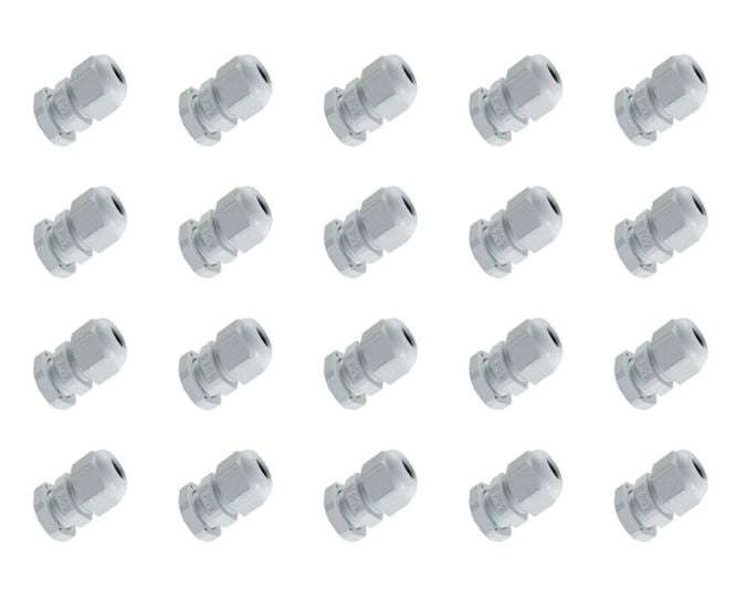 Grey compression gland ph=16mm cab=4-8mm - 100/bag pg-9-gy