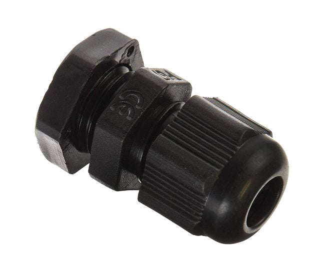 Black compression gland ph=12.5mm cab=3-6.5mm - debulk pg7-blk
