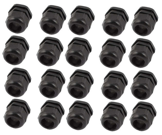 Black compression gland ph=20mm cab=10-14mm l=14mm - 100/bag cg-c-mg20a-blk