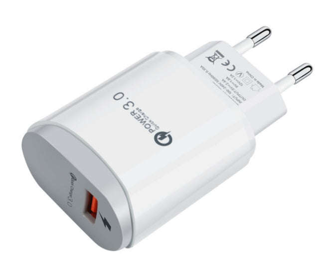 Power supply / usb charger q3 w/m i=220 o=5v @ 3a wc048-eu-wt