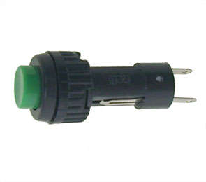 Push rnd 9mm mom no 24v green 1.10107.011/0507 l/f