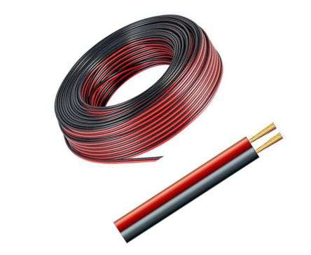 Twin flex black & red 0.5 - 100m/rolls 190279