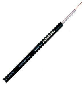 Coaxial cable rg179 solid od=3mm black rg179u mil-1.5c-2v *dbk*