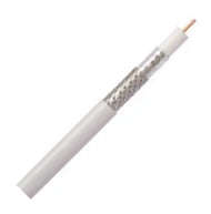Tv cable coax solid white 75 ohm -debulk rg6u-coax