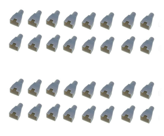 Rj45 grey 27mm rubber boot cotmrj45bgr2