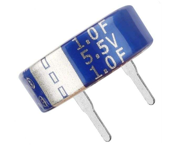 Super capacitor radial d/l c-type 1.0f 5.5vdc p=5 se-5r5-d105vyc3h