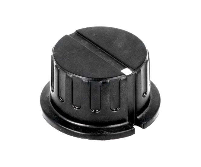 Plastic knob black scr dot 35x18x6.4 s8876