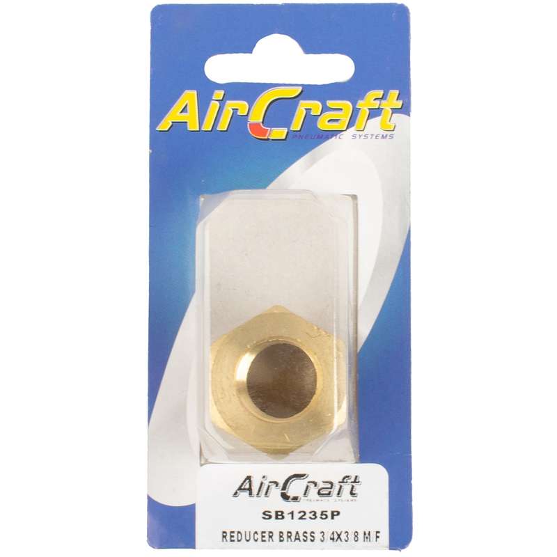 REDUCER BRASS 3/4X3/8 M/F CONICAL 1PC PACK