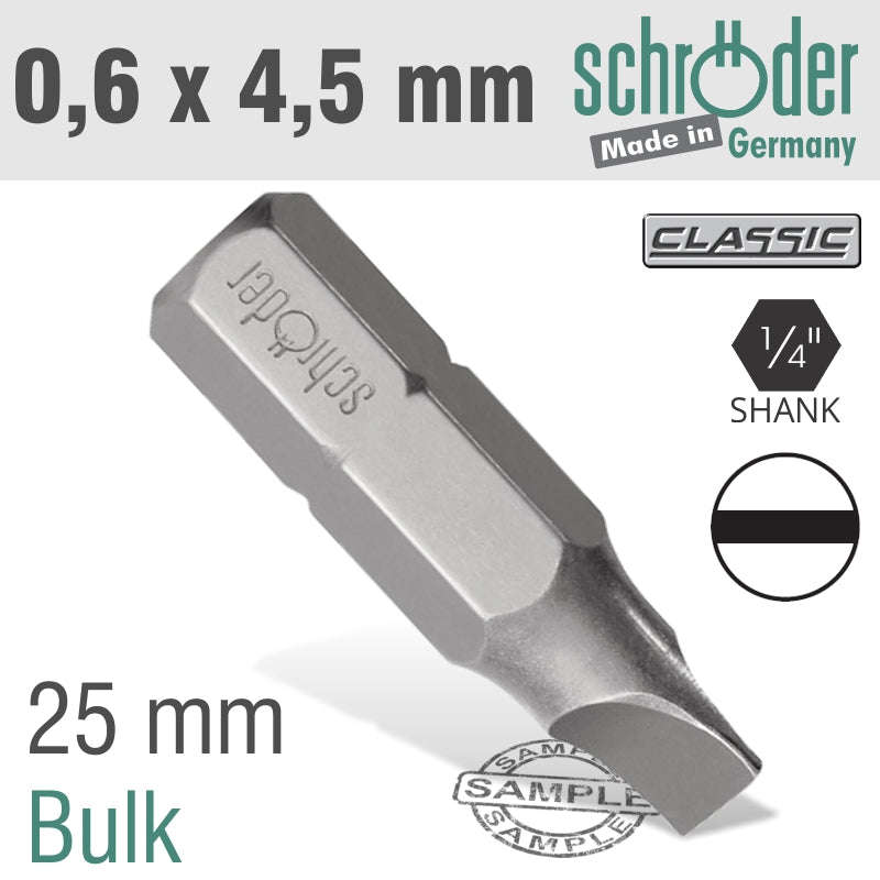 SLOTTED BIT 0.6X4.5 25MM BULK