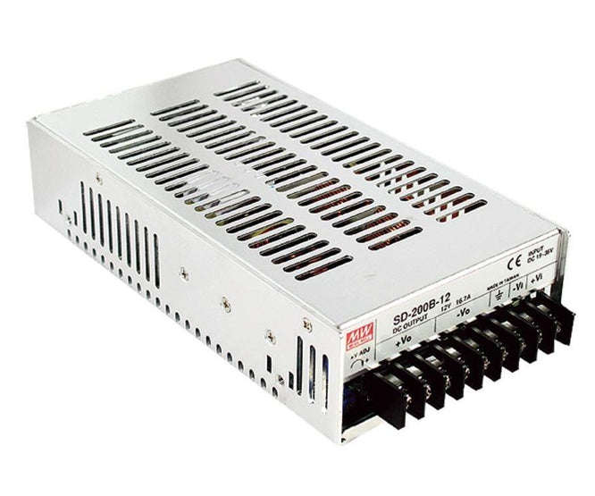 Dc-dc converter encl. i=24v o=12v 16a7 200w sd-200b-12