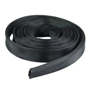 Braided sleeving flat20 exp od=40mm - debulk pet20bk / 181408