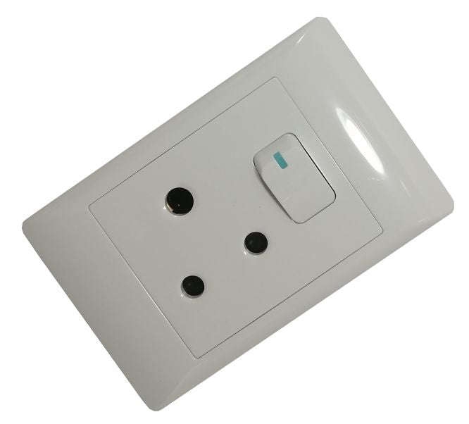 Single wall socket flush mount 2x4 16a sti-1070