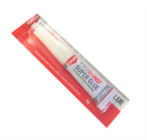 Glue super tube on card 3gr trubond super glue