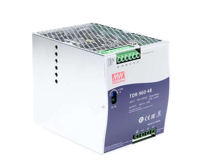 Power supply encl. d/rail i=340-550vac o=48v 20a 960w tdr-960-48