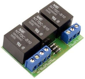 3-ch relay 12v coil, board alarm 3ch neg trig lz12-trio *d*