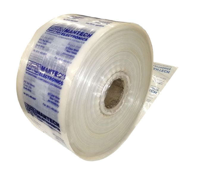 Branded plastic tubing 160x50u medium - per roll tube-bl