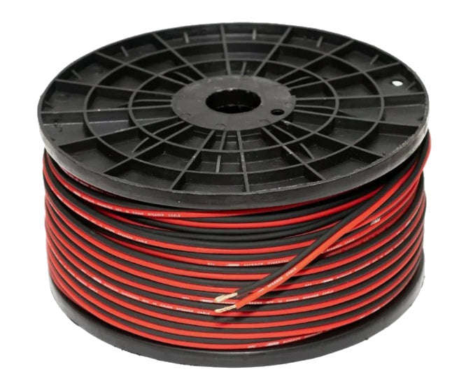 Twin flex red/black 1.5mm2 - 100m/roll 2r15rdbk
