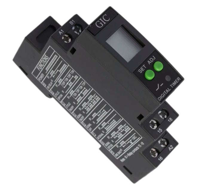 Digital timer relay spdt multi-function din mount voddts