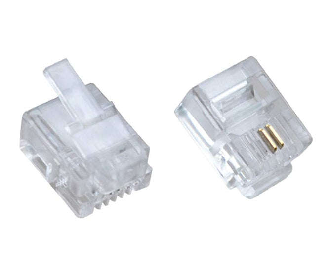 Rj10 plug modular 6-way 2-pins x98062