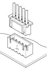 Header 3w 2.5 shrouded t/e pcb b3b-xh-a