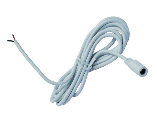 2.1mm dc plug in-line open end lead 150mm yh8