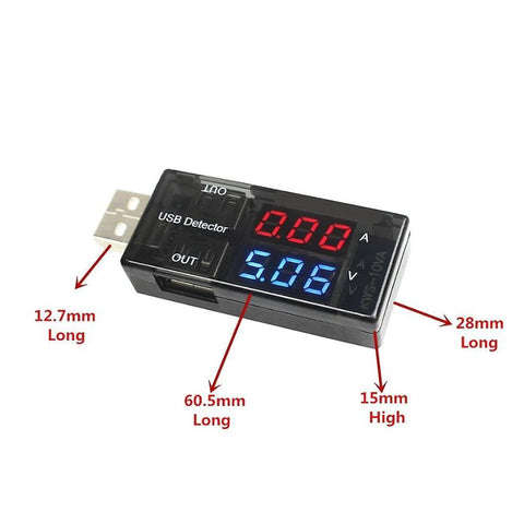 Dual USB Voltage and Current Tester