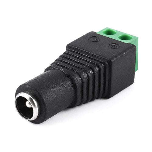 Female connector with screw terminals