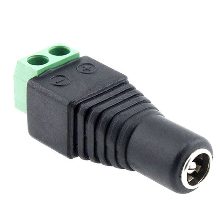 Female connector with screw terminals