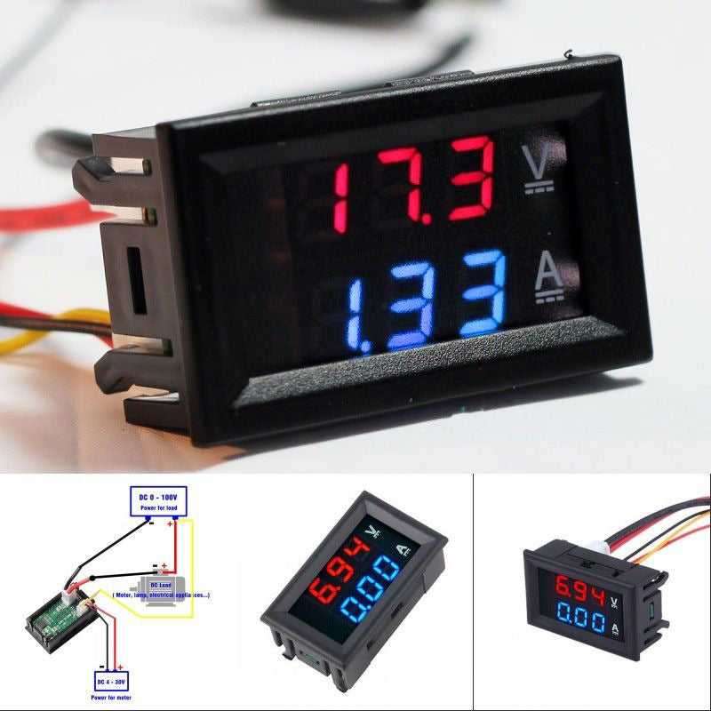 50A Dc volt amp display panel + Shunt resistor 50A 75mV FL-2
