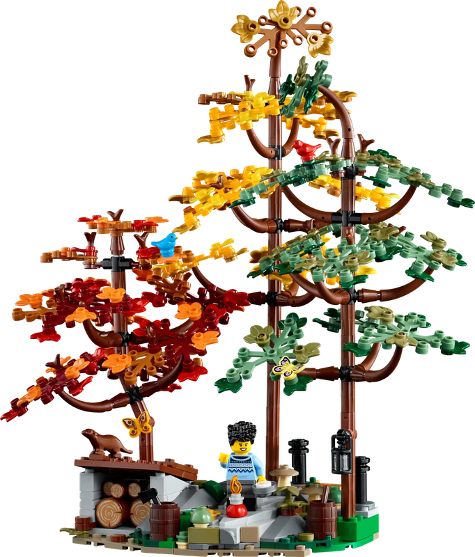 LEGO® Ideas display model of an A-Frame Cabin (21338)