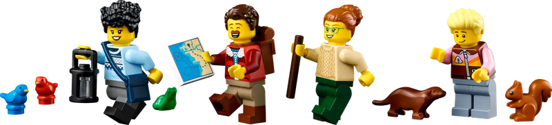 LEGO® Ideas display model of an A-Frame Cabin (21338)