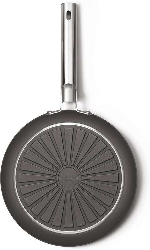 Smeg All Hobs Non-Stick Frying Pan, 28 cm Diameter, Black