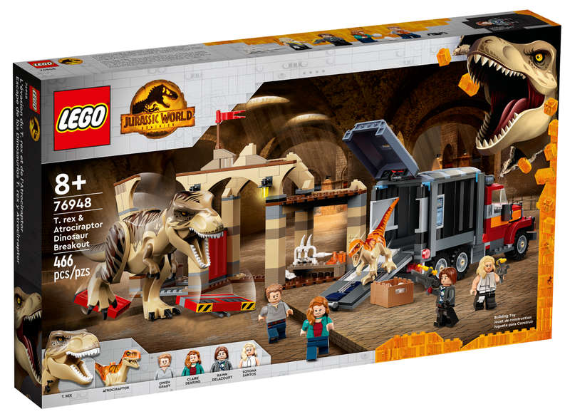 LEGO 76948 Jurassic World T. rex & Atrociraptor Dinosaur Breakout