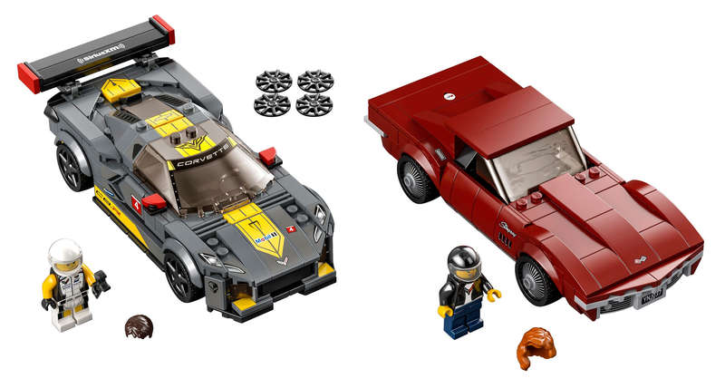 LEGO 76903 Speed Champions Chevrolet Corvette C8.R Race Car and 1969 Chevrolet Corvette