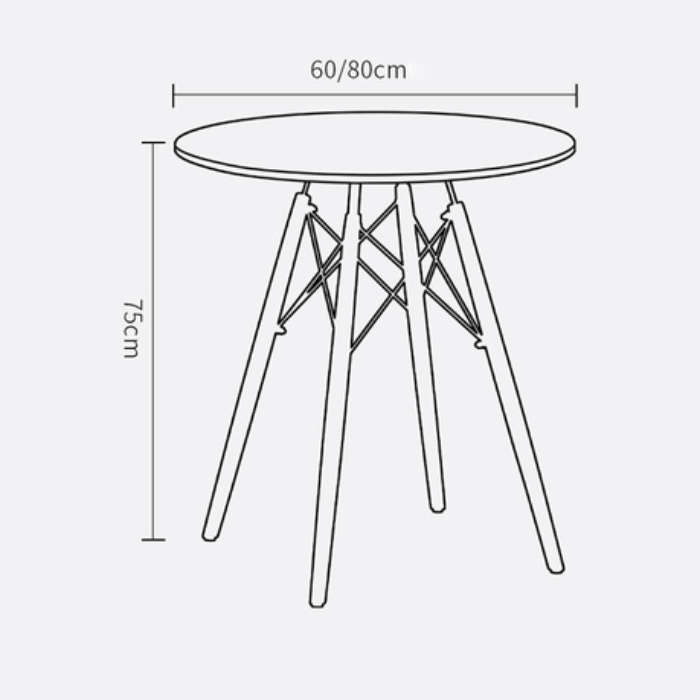 Round Dining Table For Small Space. 75cm