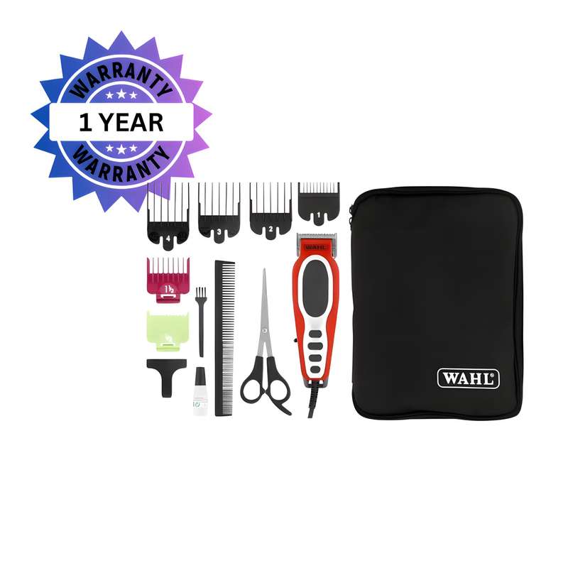 Wahl Close Cut Pro Men's Hair Clipper 11 Piece - Red - 20105-0465 - Brand New Damaged Packaging
