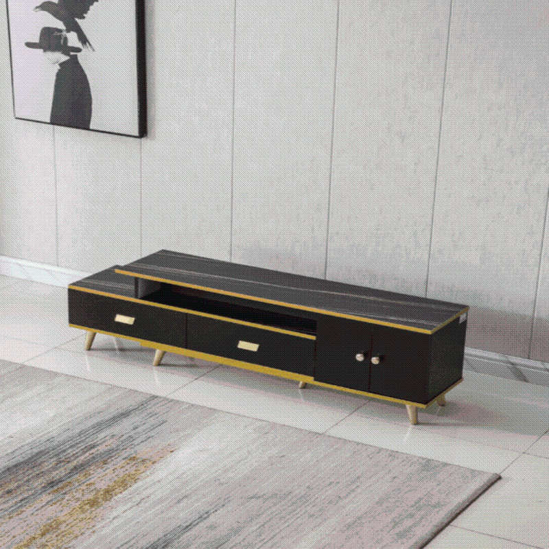 White/Black Bone Gold Adjustable Plasma TV Stand -TV-302 - White