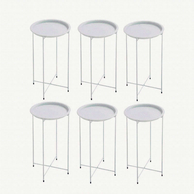 Steel side/End table 6 in 1 set -TT01 - Black