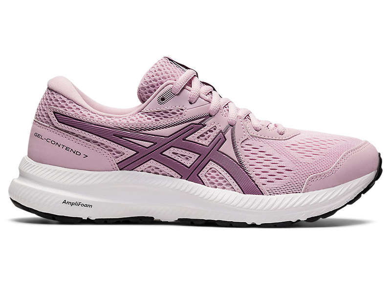 ASICS GEL-CONTEND 7 WOMENS ROAD RUNNING SHOE (BARELY ROSE) UK 5