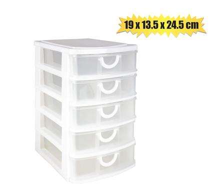 Storage unit 5xdrawers 19x13.5x24.5cm