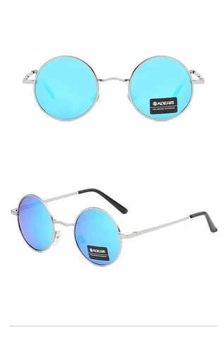 Kdeam Orbit Blue  Polarized Round Sunglasses