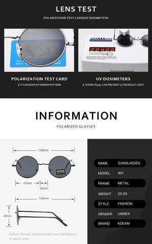 Kdream Nebula Halo: Round Polarized Sunglasses